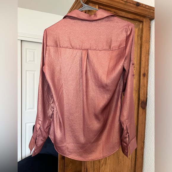 Metallic rose slim fit Express portofino button up - Picture 3 of 3